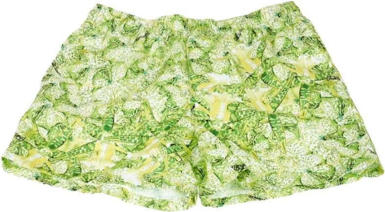 Just Cavalli Groen polyester zwemkleding met print Green Heren