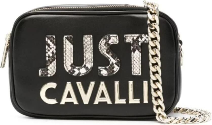 Just Cavalli Dames Cut Out Logo Sketch Tas Black Dames