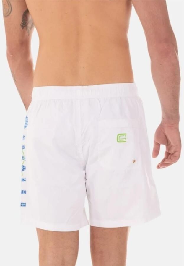 Cavalli Class Kleurrijke Zijlogo Zwemshorts White Heren - Foto 2