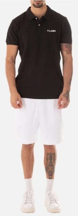 Cavalli Class Zwarte Katoenen Polo Shirt Korte Mouw Black Heren - Foto 5