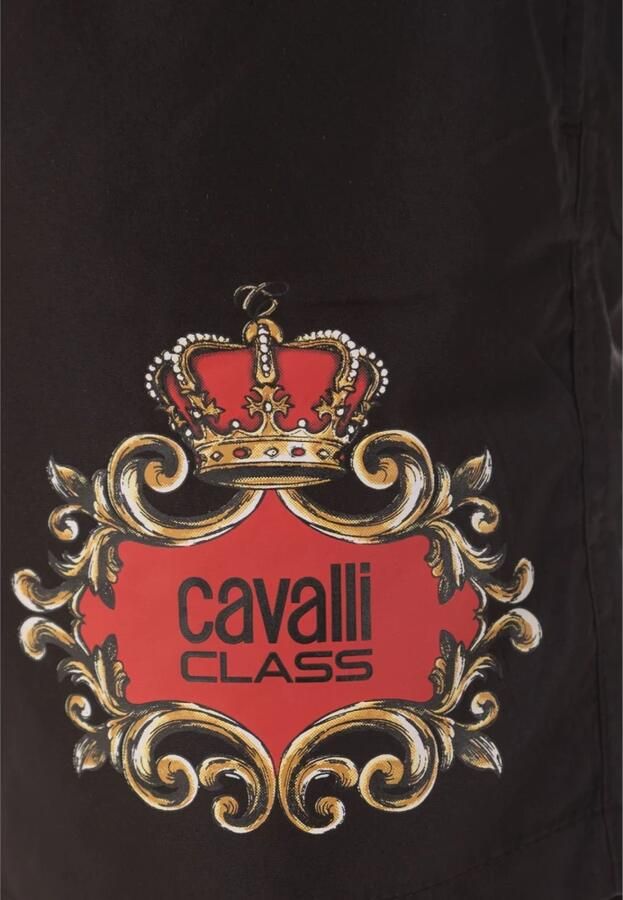 Cavalli Class Logo Print Zwembroek Zwart Black Heren - Foto 3