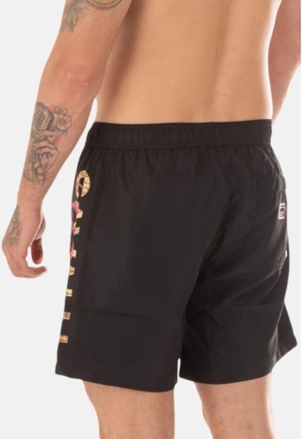 Cavalli Class Zwarte Zwemshorts met Zijlogo Black Heren - Foto 3