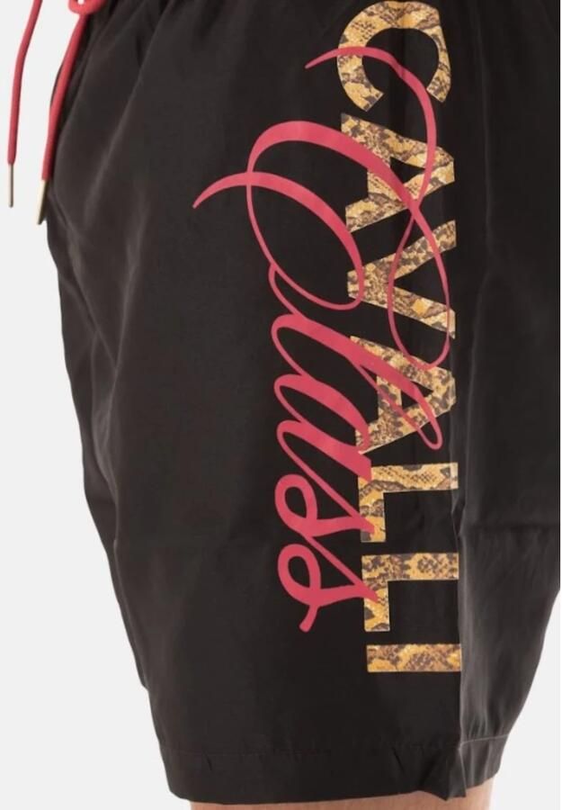 Cavalli Class Zwarte Zwemshorts met Zijlogo Black Heren - Foto 2