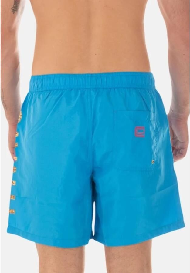 Cavalli Class Blauwe Logo Print Zwembroek Zijkant Blue Heren - Foto 2