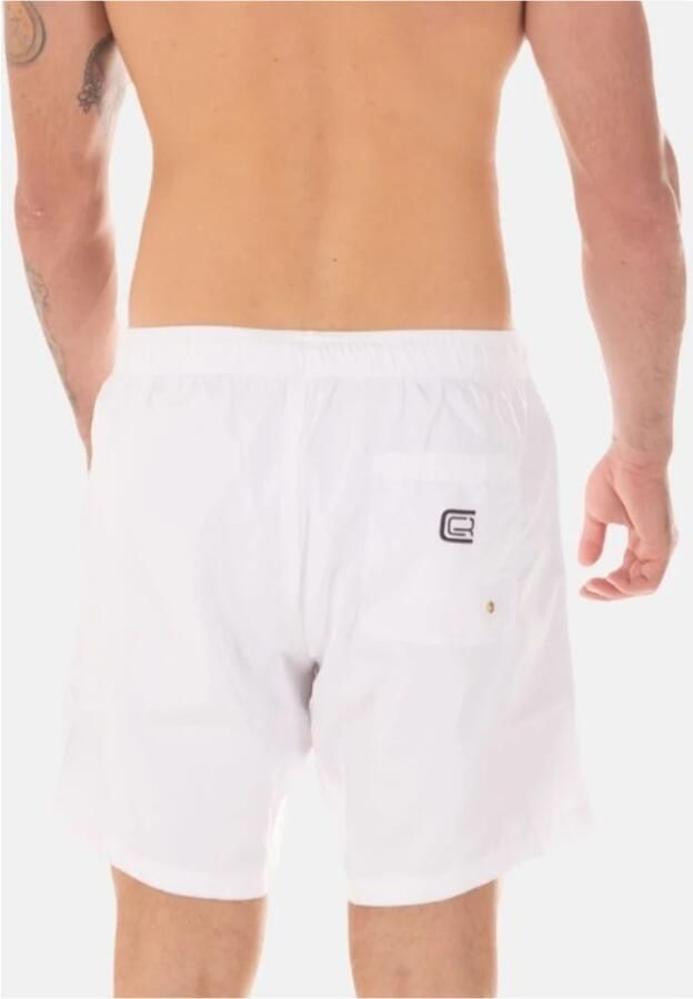 Cavalli Class Logo Print Zwemshorts Klassiek White Heren - Foto 2