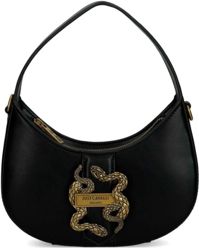 Just Cavalli Metalen Lettering Dames Tas Range Black Dames