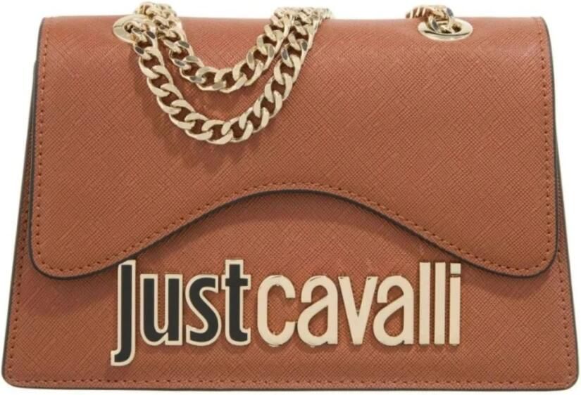 Just Cavalli Metalen Lettering Dames Tas ST Brown Dames - Foto 5