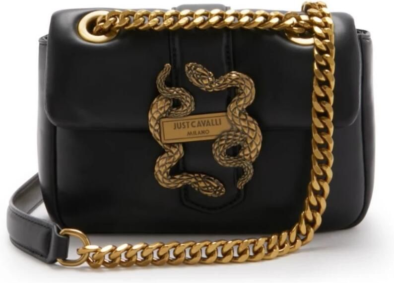 Just Cavalli Nieuwe Iconische Puffy Dames Tas Black Dames - Foto 4