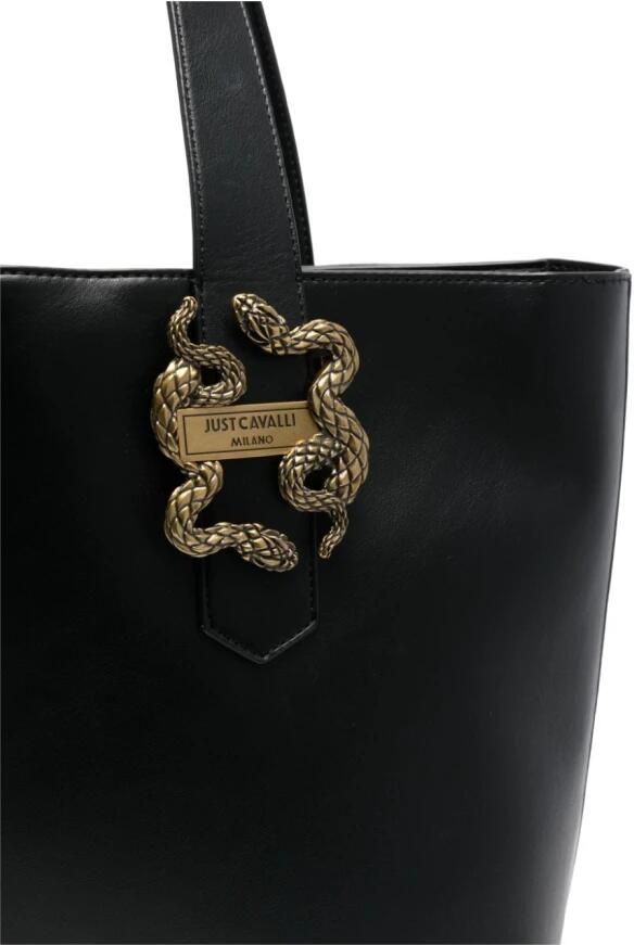 Just Cavalli Iconische Slangenprint Dames Tas Collectie Black Dames - Foto 4