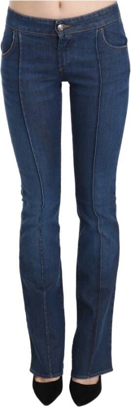 Just Cavalli Lage taille laars gesneden denim broek jeans Blauw Dames