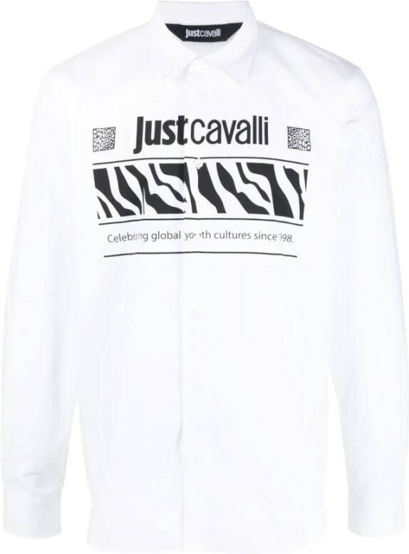 Just Cavalli Wit Overhemd White Heren