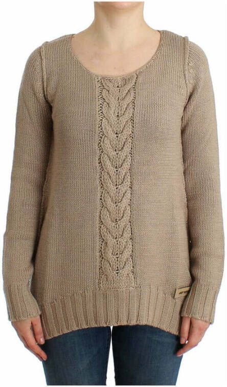 Roberto Cavalli Beige knitted wool sweater Beige Dames