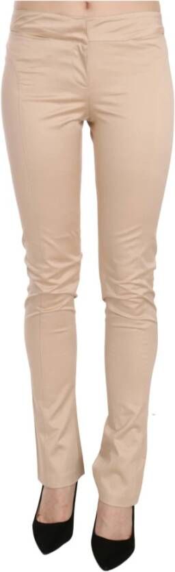 Just Cavalli Crème Skinny Broek Elegant Chic Stijl Beige Dames
