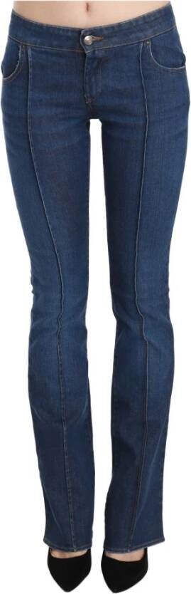 Just Cavalli Versleten Bootcut Denim Jeans Blue Dames