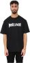 Just Cavalli Zwarte katoenen T-shirt met voorlogo Black Heren - Thumbnail 3