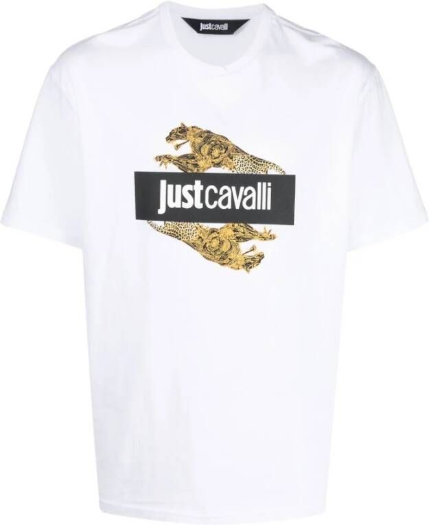 Just Cavalli Witte T-shirt en Polo Collectie White Heren