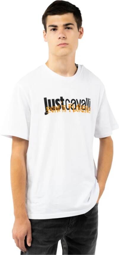 Just Cavalli T-Shirts Wit Heren