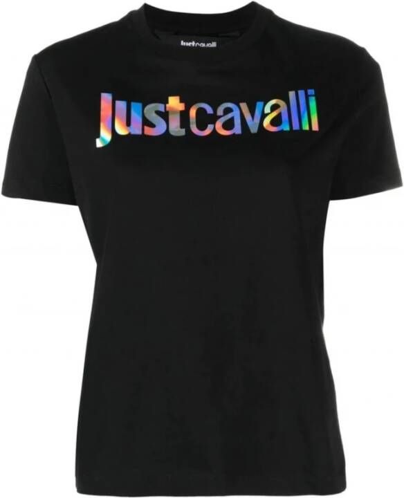 Just Cavalli Zwarte T-shirts en Polos Black Dames