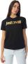 Just Cavalli Zwarte Katoenen T-shirt met Gouden Logo Black - Thumbnail 6