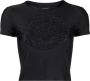 Just Cavalli Dames Logo Crop T-Shirt Black Dames - Thumbnail 3