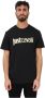 Just Cavalli Zwarte Katoenen T-shirt met Gouden Logo Black - Thumbnail 10