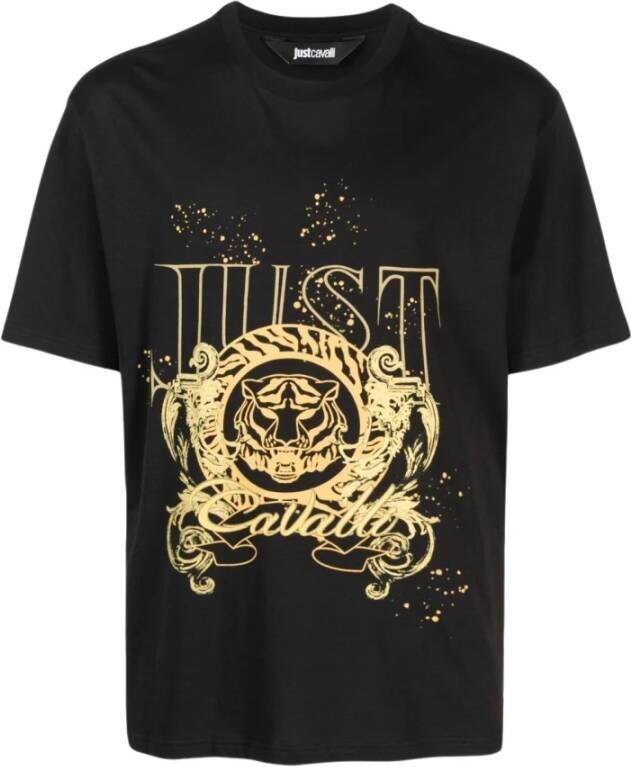 Just Cavalli T-Shirts Zwart Heren