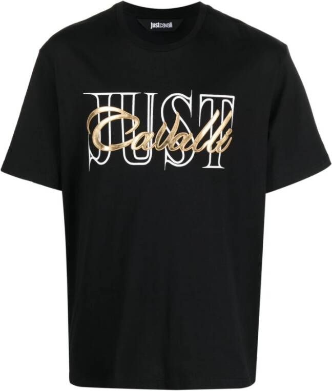 Just Cavalli T-Shirts Zwart Heren