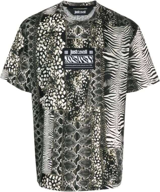 Just Cavalli T-Shirts Zwart Heren