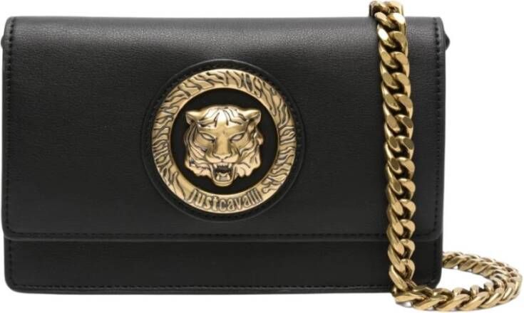 Just Cavalli Stijlvolle Schoudertassen Black Dames