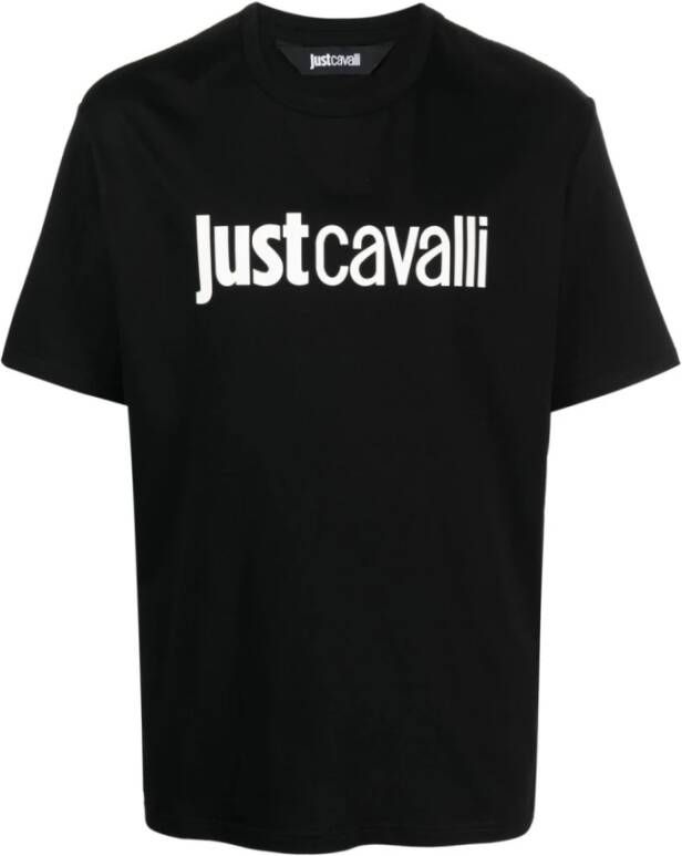 Roberto Cavalli Zwarte T-shirt en Polo Collectie Black Heren