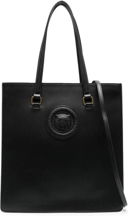 Just Cavalli Shoppers Range E Tiger Embossed Sketch 3 Bags in zwart