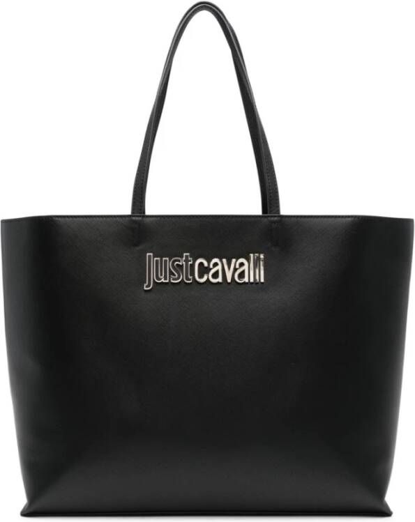 Just Cavalli Shoppers Range B Metal Lettering Sketch 7 Bags in zwart