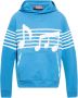 Just DON Blauwe Bedrukte Hoodie met Stave Print Blue Heren - Thumbnail 1