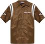 Just DON Bruine Button Up Shirt Korte Mouw Brown Heren - Thumbnail 1