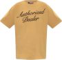 Just DON Beige T-shirt met zwarte borduursels Yellow Heren - Thumbnail 1