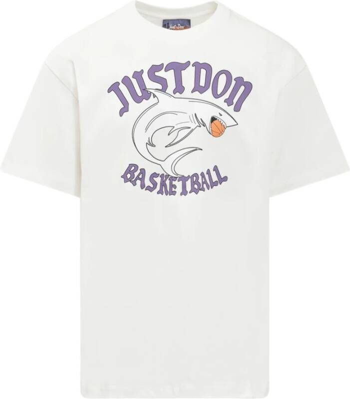 Just DON Wit katoenen oversized t-shirt White Heren