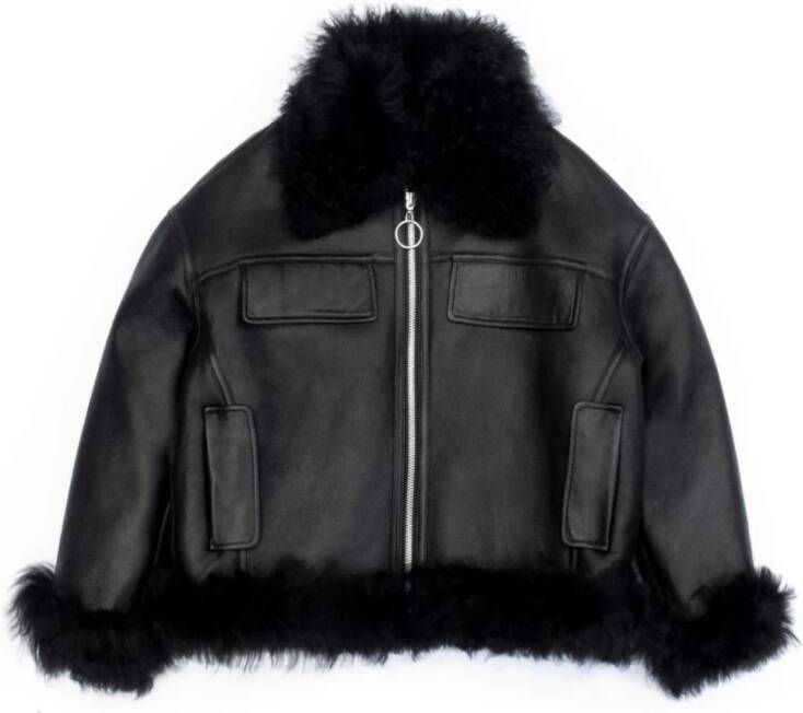 Just Things we Like Kuro Tigrado Lambskin Shearling Jacket Zwart Dames