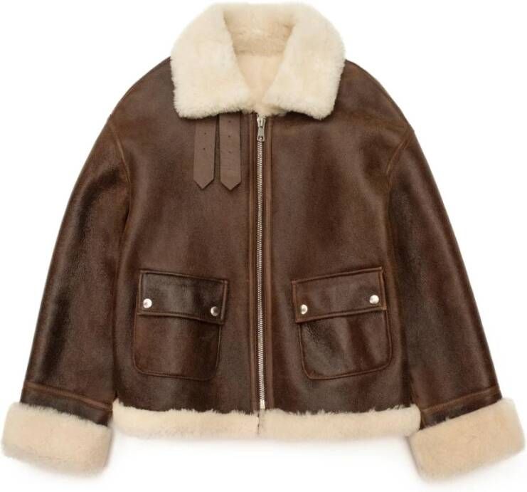Just Things we Like Leather Jackets Bruin Dames
