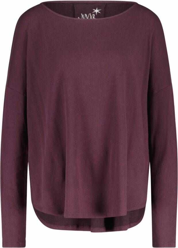 Juvia Nadja Sweatshirt met Kasjmiermix Purple Dames