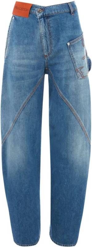 JW Anderson Brede jeans Blauw Dames