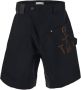 JW Anderson Navy Twisted Chino Shorts Blue Heren - Thumbnail 1