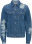 JW Anderson Lichtblauwe Versleten Denim Jas voor Heren Blue Heren - Thumbnail 1