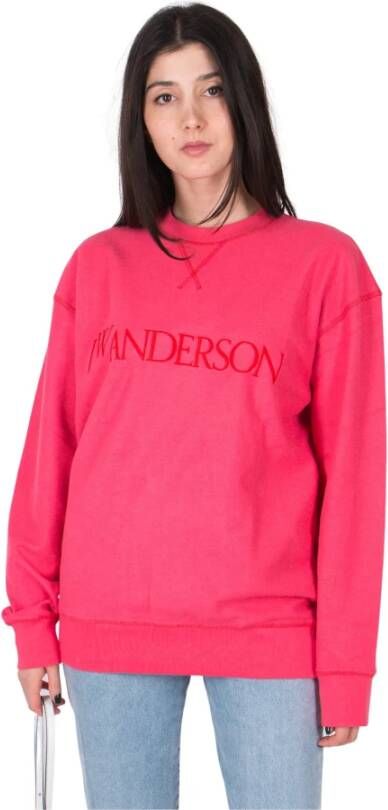 JW Anderson Contrast Inside Out Sweatshirt Roze Dames