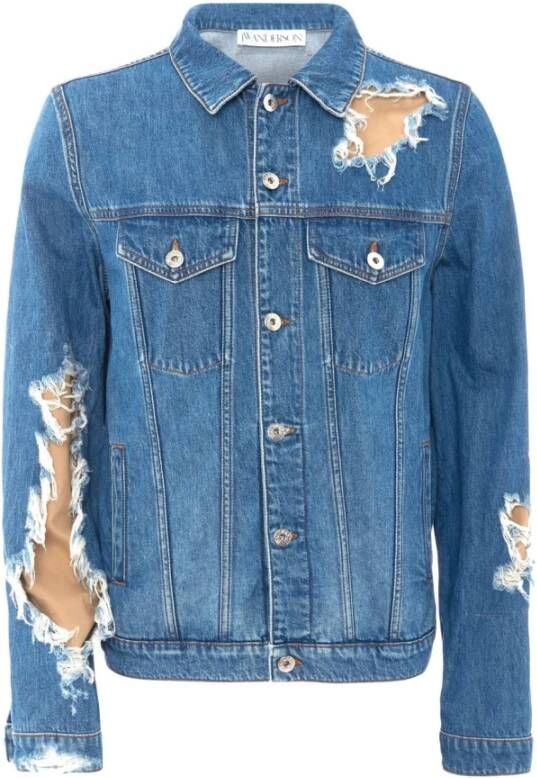 JW Anderson Denim Jackets Blauw Heren
