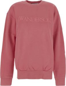 JW Anderson Geborduurde Logo Sweatshirt Roze Dames