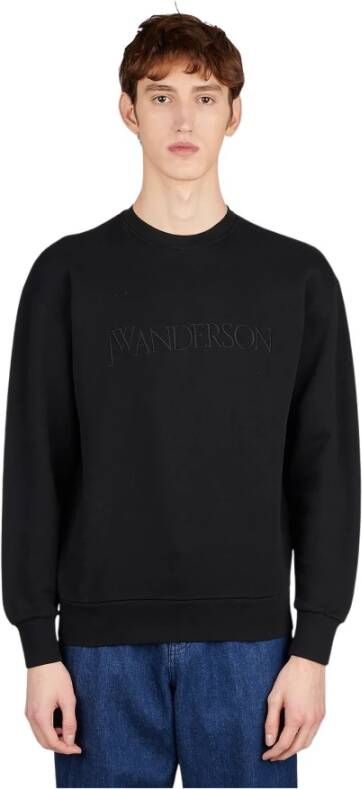 JW Anderson Geborduurde Logo Sweatshirt Zwart Heren