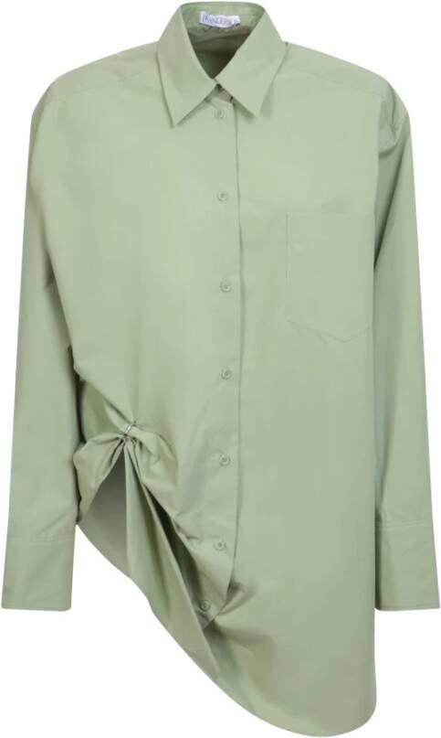JW Anderson Groene Oversized Shirt met Oogdetail Groen Dames