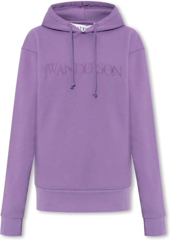 JW Anderson Hoodie met logo Purple Dames