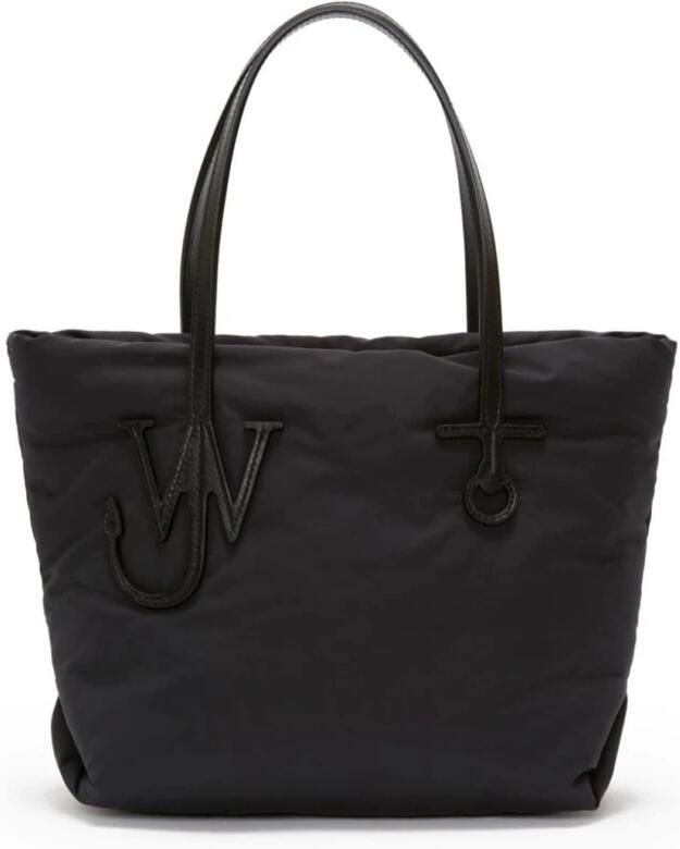J.W.Anderson Totes & shoppers Beige Tote Bag With Black Handles in zwart