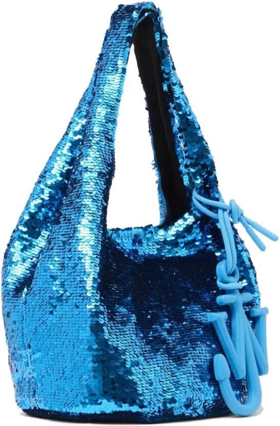 JW Anderson Paillet Mini Tas met Dubbele Schouderband Blue Dames - Foto 3